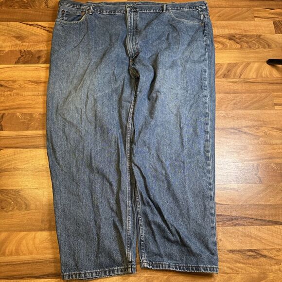 Levis 550 Jeans Mens 50x29 Relaxed Fit Denim Medium Wash Casual Pockets Outdoor - Picture 1 of 7